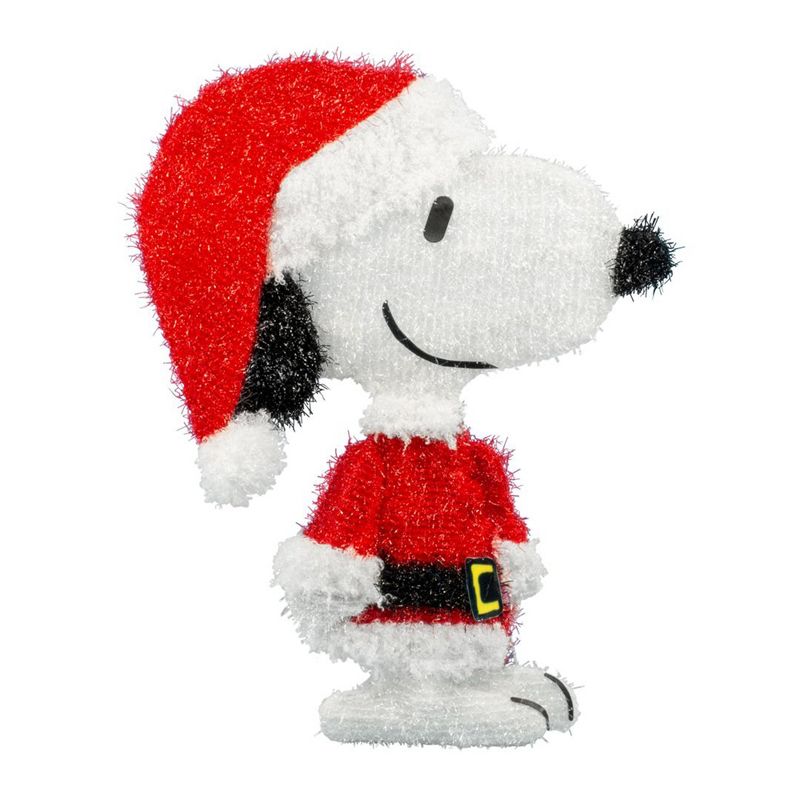 ProductWorks 36213_L2D_MYT 18 Inch Steel Framed Pre-Lit LED Peanuts Snoopy Santa Indoor/Outdoor Holiday Decoration Display, Red and White, 2 of 7