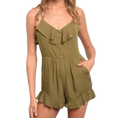 Women's Chic Ruffled Romper - LoveRiche