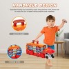 Vatos Dinosaur Transport Truck Car Toy for Kids, 3 in 1 Ejection Folding Track Toys w/Sound, Portable Truck with 8 Race Cars - 3 of 4