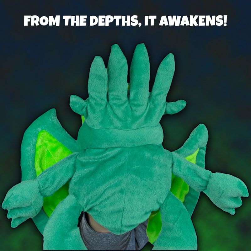 Toy Vault Cthulhu Plush Hand Puppet; Stuffed H.P. Lovecraft Cthulhu Figure w/ Tentacles, 5 of 9