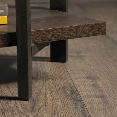 North Avenue Smoked Oak Industrial TV Stand with Metal Frame