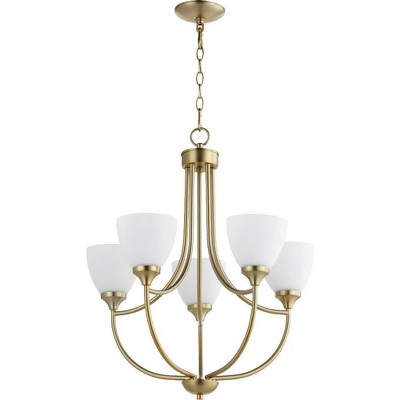 Quorum Lighting Enclave 5-Light Aged Brass Chandelier