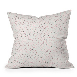 Little Arrow Design Co Hugs and Kisses XO Square Throw Pillow White/Red - Deny Designs - 1 of 3