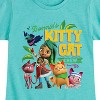 Girls' - Santiago of The Seas - Bonnie Bones Pirate Kitty Cat Crew Fitted Short Sleeve Graphic T-Shirt - 2 of 4