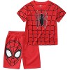 Marvel Spider-Man Miles Morales Avengers Boys 2 Piece T-Shirt and Active Mesh Shorts Set for Toddler and Big Kids - 2 of 4
