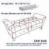 NicBex Linen Storage Ottoman Bench,Upholstered Storage Ottoman with Tufted Buttons and Rolled Arms,Modern Storage Bench for Living Room,Bedroom - 3 of 4