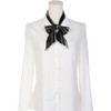 INSPIRE CHIC Women's Striped Contrast Color Skinny Long Satin Scarves 47.2"x2.4" 1 Pcs - 2 of 4