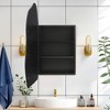 CSBDHOME 36" H x 24"W Framed Medicine Cabinet with Mirror and Shelves - 2 of 4