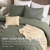 5-Piece Comforter Set with Cotton Waffle Throw Blanket - 2 of 4