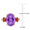EVERLY JEWELRY | Yellow Plated Sterling Silver 6 CT TGW Amethyst Madeira Citrine Fashion Ring - 4 of 4