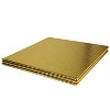 O'Creme Gold Wraparound Square Cake Pastry Drum Board 1/4 Inch Thick, 14 Inch x 14 Inch - Pack of 10 - 4 of 4