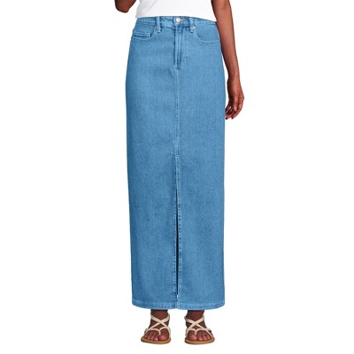 Lands' End Women's Soft Denim Maxi Skirt