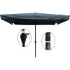 Vynxaria 10x6.5ft Rectangular Patio Umbrella - Waterproof with Crank & Tilt for Outdoor Shade - 2 of 4