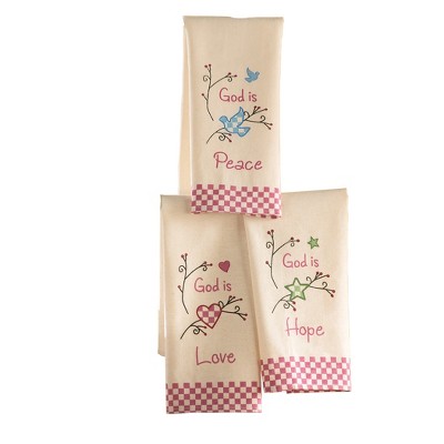 Collections Etc Country Inspirational Kitchen Hand Towels