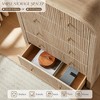 Modern Fluted 5 and 6 Drawer Dresser, Curved Profile Wood Storage Organizer for Bedroom, Living Room, Hallway - 3 of 4