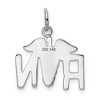 Black Bow Jewelry 14k White Gold Registered Nurse Charm/ Pendant - 3 of 4