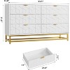 53.5" 6-Drawer Dresser - Modern Storage with Metal Legs for Bedroom & Living Room - 3 of 4