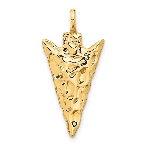 Black Bow Jewelry 14k Yellow Gold Polished Arrowhead Pendant - 1 of 4