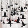Joyfy Halloween Ceiling Decorations Hanging Swirl Party Supplies, Witch Hats Ghost Chandelier Bat Lantern Spider Pumpkin Skull Ceiling Streamers - 3 of 4