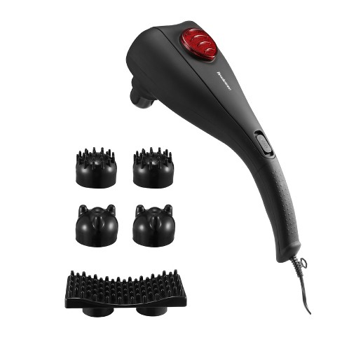 Handheld Back Massager - Double Head Electric Full Body - Deep Black