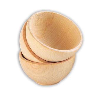 TickiT Wooden Bowls, Set of 3