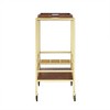 Inspired Home Ron Bar Cart Serving Tray with Caster Frame - 3 of 4
