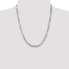 Black Bow Jewelry 5.5mm Sterling Silver Solid Figaro Anchor Chain Necklace - 2 of 4