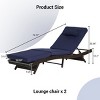 Outdoor Recliners Chairs Set of 2,Rattan Adjustable Recliners With Water Resistant Cushion,Reclining Lounge Chair For Poolside-Cuddlewood - 4 of 4