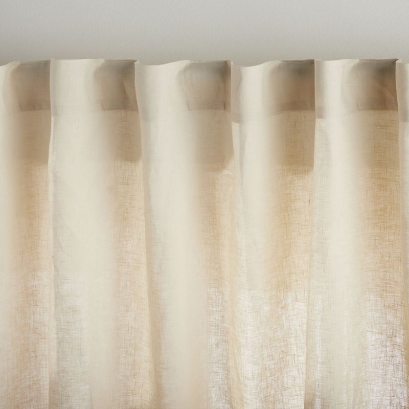 Exclusive Home Solano 100% Linen Light Filtering Hidden Tab Top Curtain Panel, 4 of 8