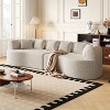 Okak Modern Oversized Curved Sectional Floor Futon Sofa for Living Room Bedroom,Memory Foam Rest Sofa with Comfy Backrest & Pillows - 2 of 4