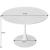 47.24"Modern Round Dining Table,Four Patchwork Tabletops with Solid Wood Grain Table Top - 4 of 4
