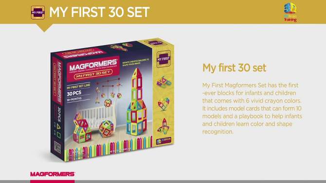 Magformers My First Pastel Building Set - 30pc, 2 of 11, play video