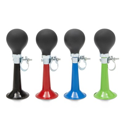 Juvale 4 Pack Bicycle Horn with Rubber Squeeze Bulb for Kids, Adults, Outdoor Accessories, 4 Assorted Colors, 7 x 2 x 2 in