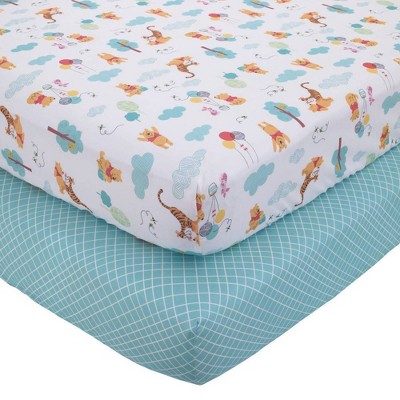 Disney Winnie The Pooh First Best Friends Fitted Crib Sheets - 2pk