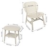 3 Piece Outdoor Patio Furniture Set, Conversation Bistro Set with Coffee Table & 2 Chair,Patio Table Chair Set for Balcony Backyard - 4 of 4