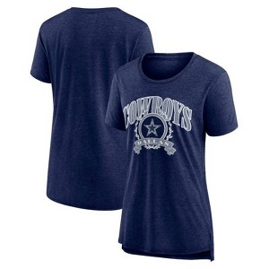 NFL Dallas Cowboys Women's Short Sleeve Tri-blend T-Shirt - 1 of 3