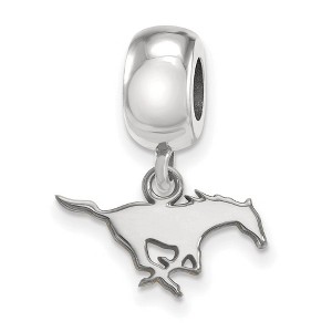 Black Bow Jewelry Sterling Silver Southern Methodist Mustangs NCAA Bead Charm - 1 of 4