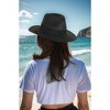 Anna-Kaci Wide Brim Straw Fedora Sun Hat with Black Band Lightweight Packable Summer Panama Hat for UV Protection - 3 of 4