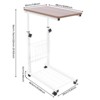 YIYIBYUS Mobile Sofa Side Table Height Adjustable Rolling Bedside Table, Notebook Tablet Coffee Tray - 3 of 4