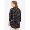 Woman Within Plus Size Three-Quarter Sleeve Peachskin Button Front Shirt - 3 of 4