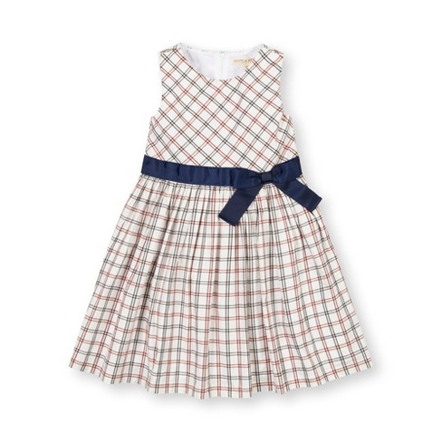 Hope & Henry Girls' Organic Sleeveless Stretch Poplin Sash Dress ...