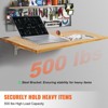 VEVOR Wall Mounted Folding Table, 47.24" x 19.69" Wall Mount Drop Leaf Table, Wooden Floating Desk with Iron Bracket, Fold Down Desk - 4 of 4