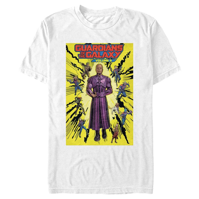 Men's Guardians of the Galaxy Vol. 3 High Evolutionary Group Comic Book Poster T-Shirt, 1 of 6