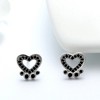 Paw Print Stud Dog Earrings for Women Sterling Silver Purple Cz Ginger Lyne Collection - 2 of 4