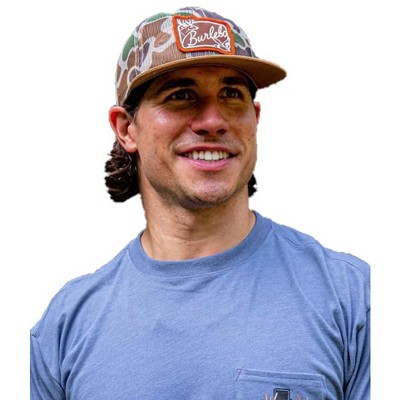 Burlebo Men's Camp Mesh Patch  Snapback Cap (Camo Mesh Burlebo Patch, One Size)