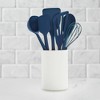 GreenPan 7pc Platinum Silicone Utensil & Crock Set Oxford Blue: BPA-Free, Dishwasher-Safe, Steel & Silicone, Lifetime Warranty - 2 of 4