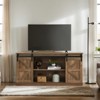 FONTOI 58" TV Stands for Televisions up to 65 Inchs, Entertainment Center with Sliding Barn Doors and Storage Cabinets, Brown, 58"*27.4"*15.5" - 4 of 4