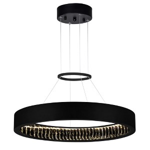 CWI Lighting,Rosalina LED Chandelier With Matte Black Finish - 1 of 4
