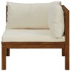 vidaXL 2 Piece Sofa Set with Cream White Cushions Solid Acacia Wood - 4 of 4