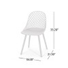 Christopher Knight Home Lily Outdoor Modern Resin Dining Chairs (Set of 2) - 3 of 4